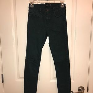 Green Zara Stretch Skinny Jeans